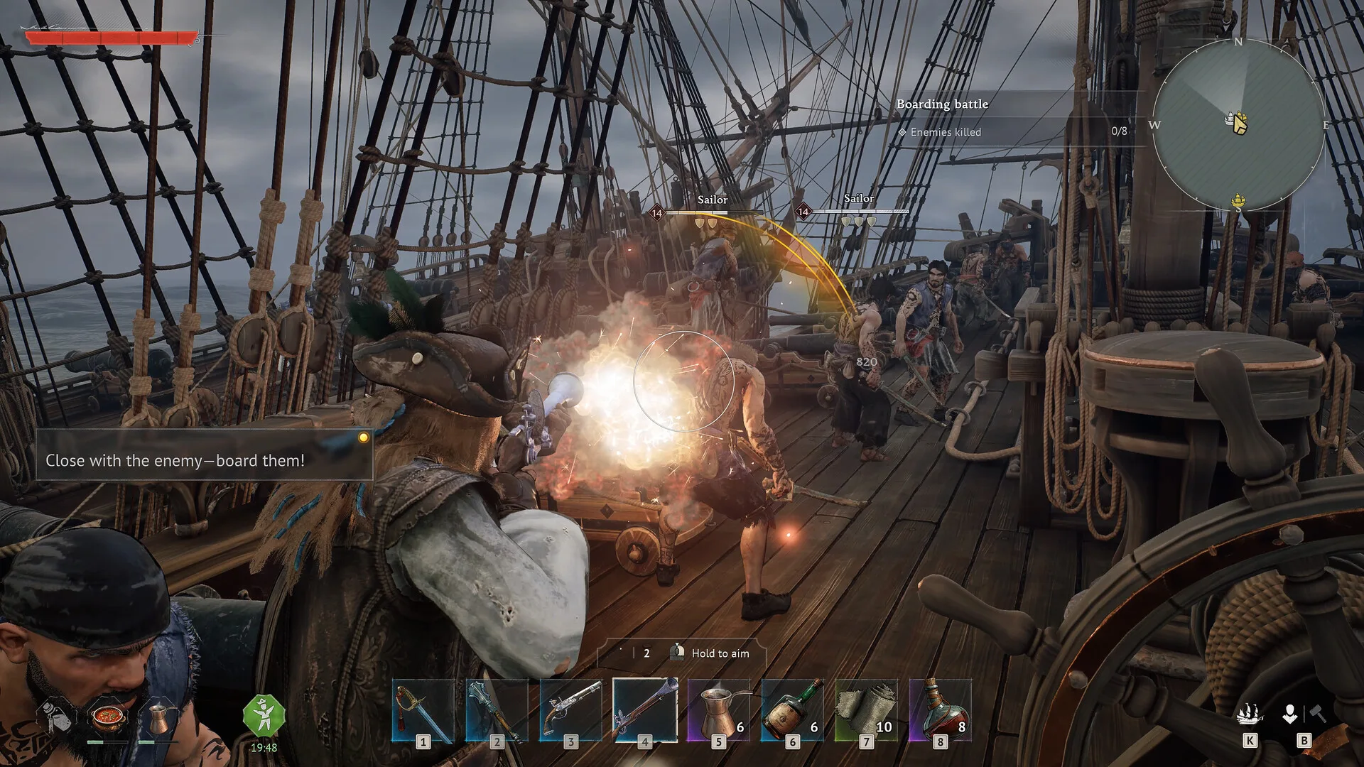 A boarding fight on the deck of an enemy ship in Windrose